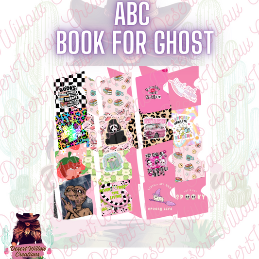 ABC reading ghost (book cardstock)