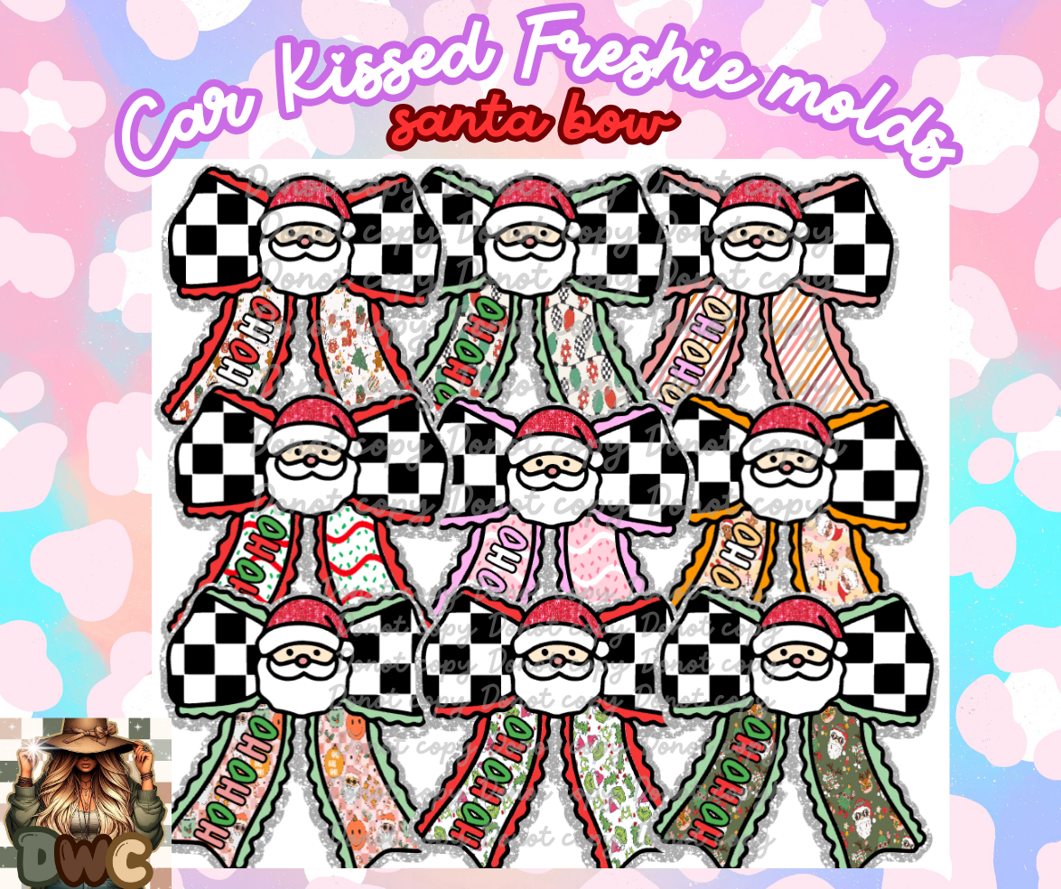 carkissed molds santa bow. cardstock