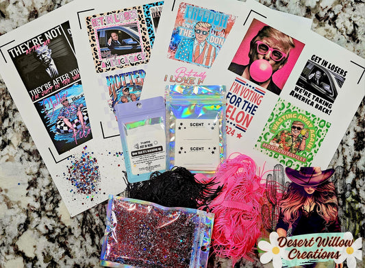 Trump box (you pick the shape ) leave in notes