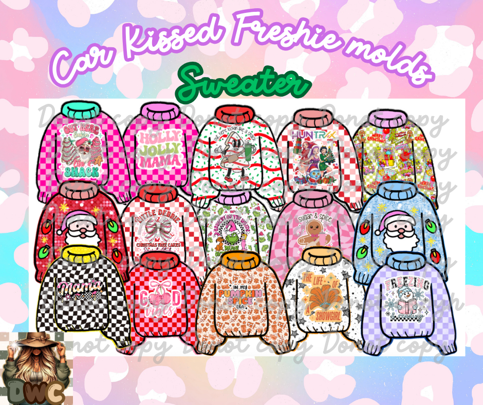 car kissed sweater cardstock