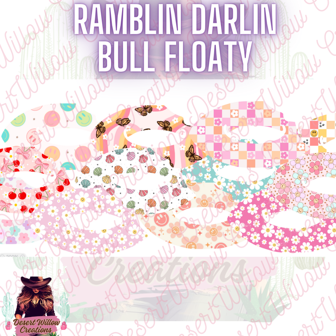 Ramblin bull floaty cardstock