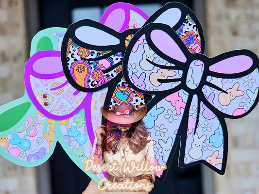 Abc Bunny ears with bow cardstock