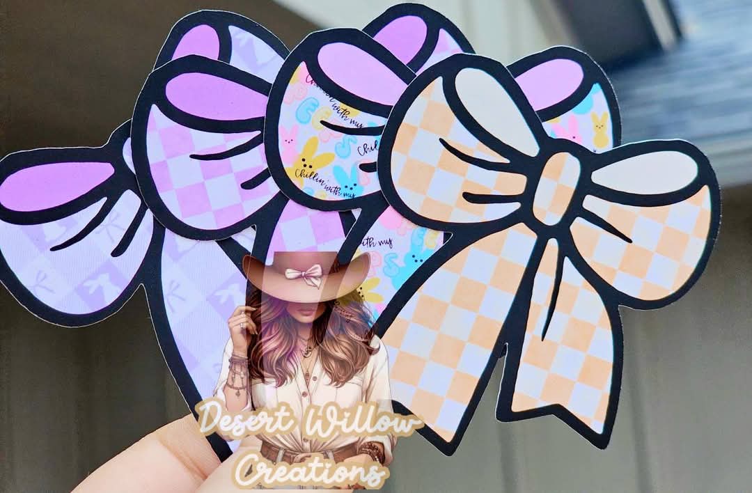 Abc Bunny ears with bow cardstock