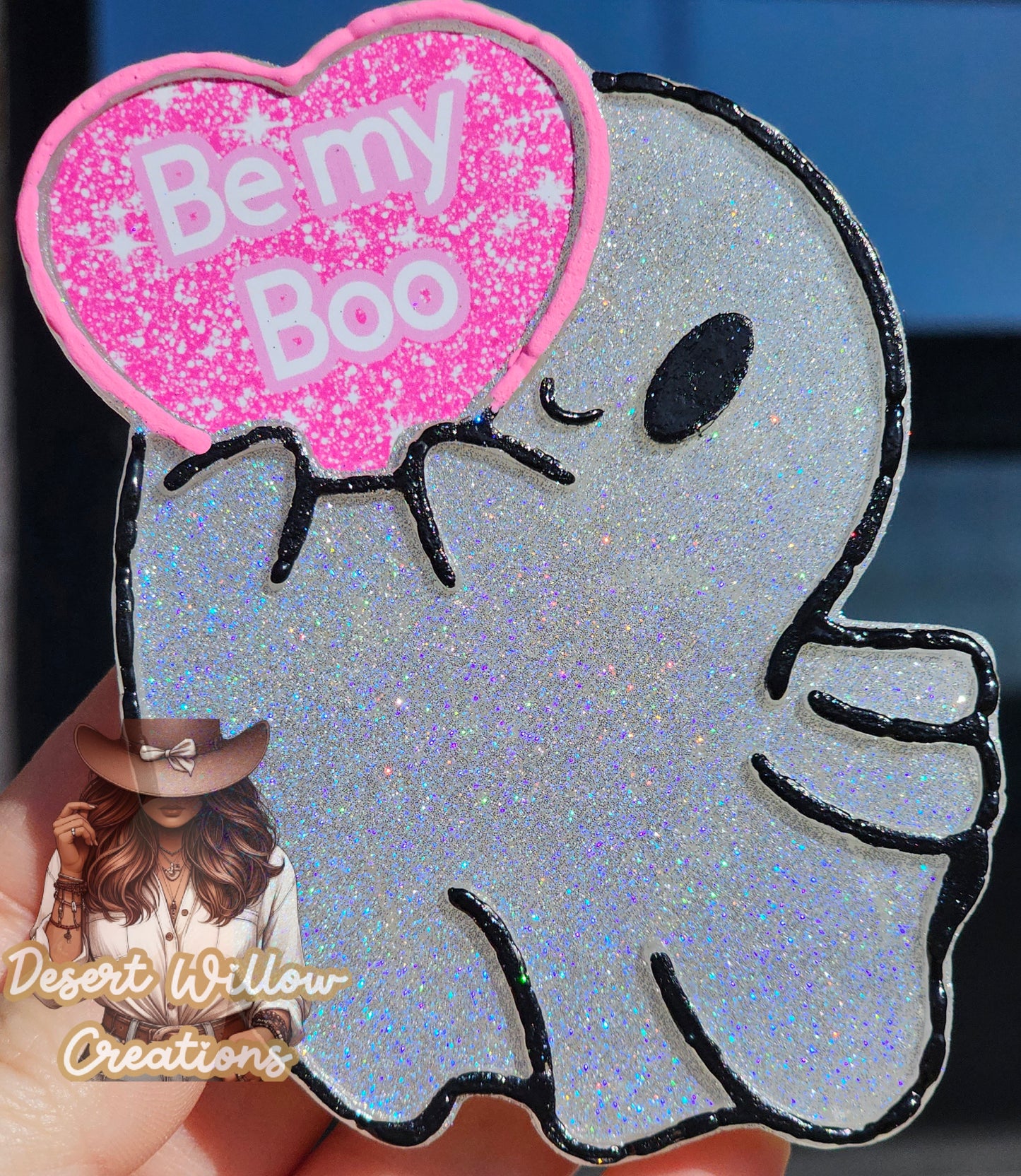 Abc Ghost heart cardstock