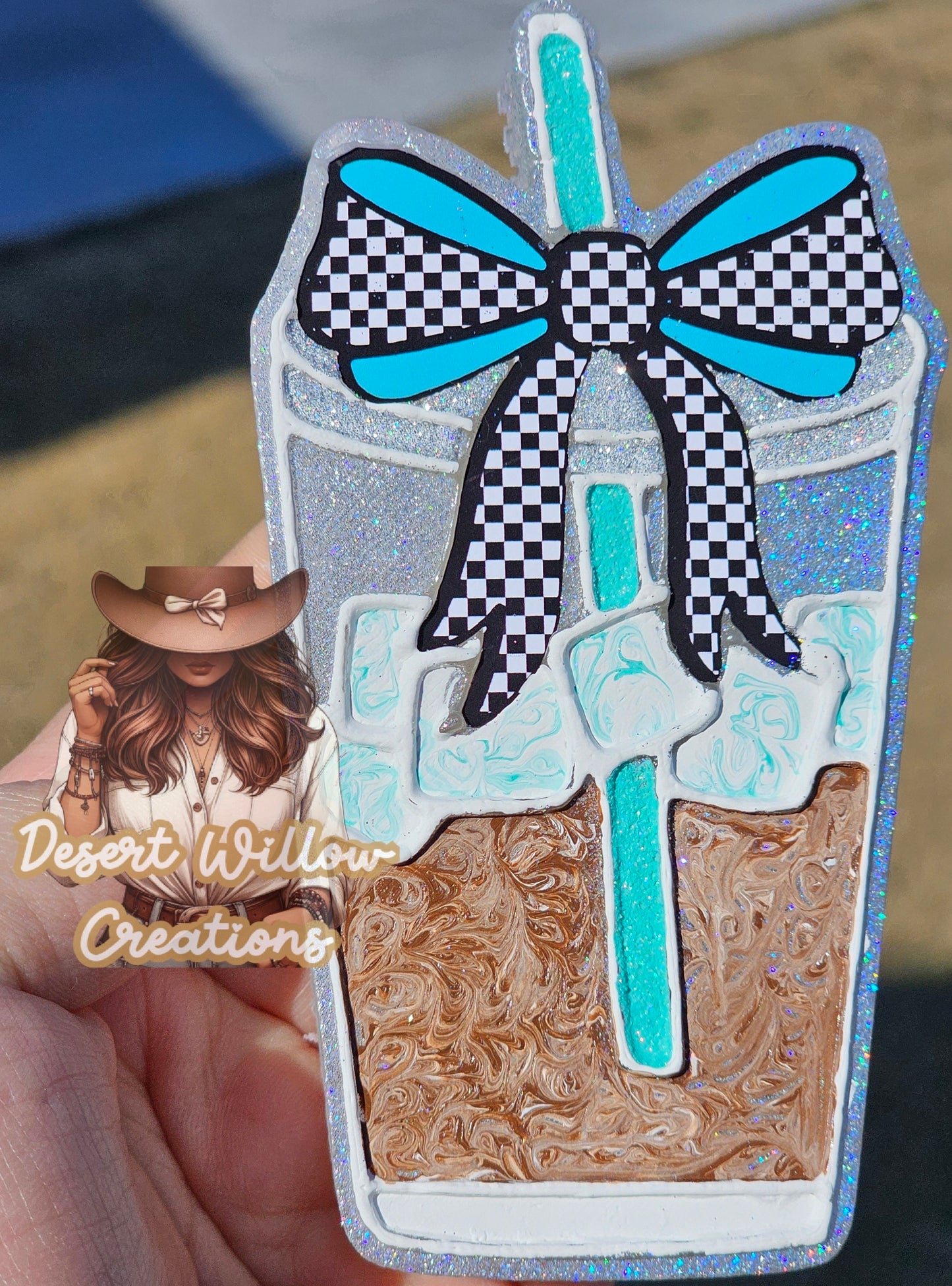 Sunshine scents bow for iced latte cardstock