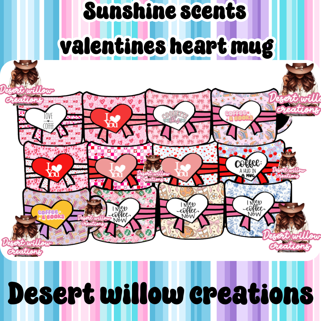 sunshine scents valentines heart mug cardstock