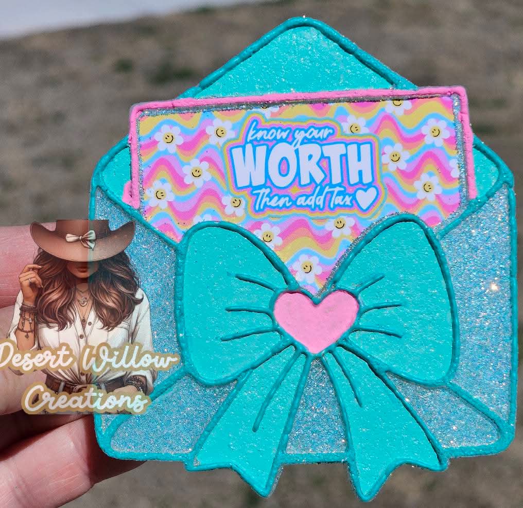 Abc Envelope with bow cardstock