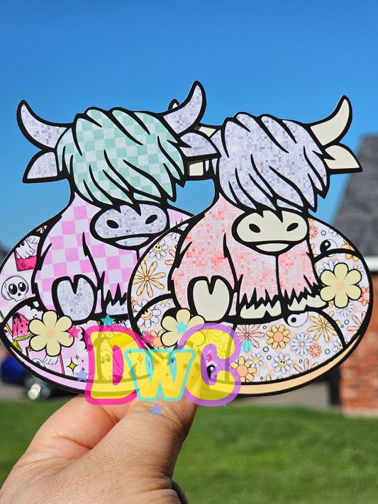 Abc Cow on floaty cardstock