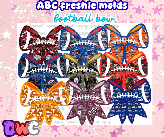 abc football bow  cardstock