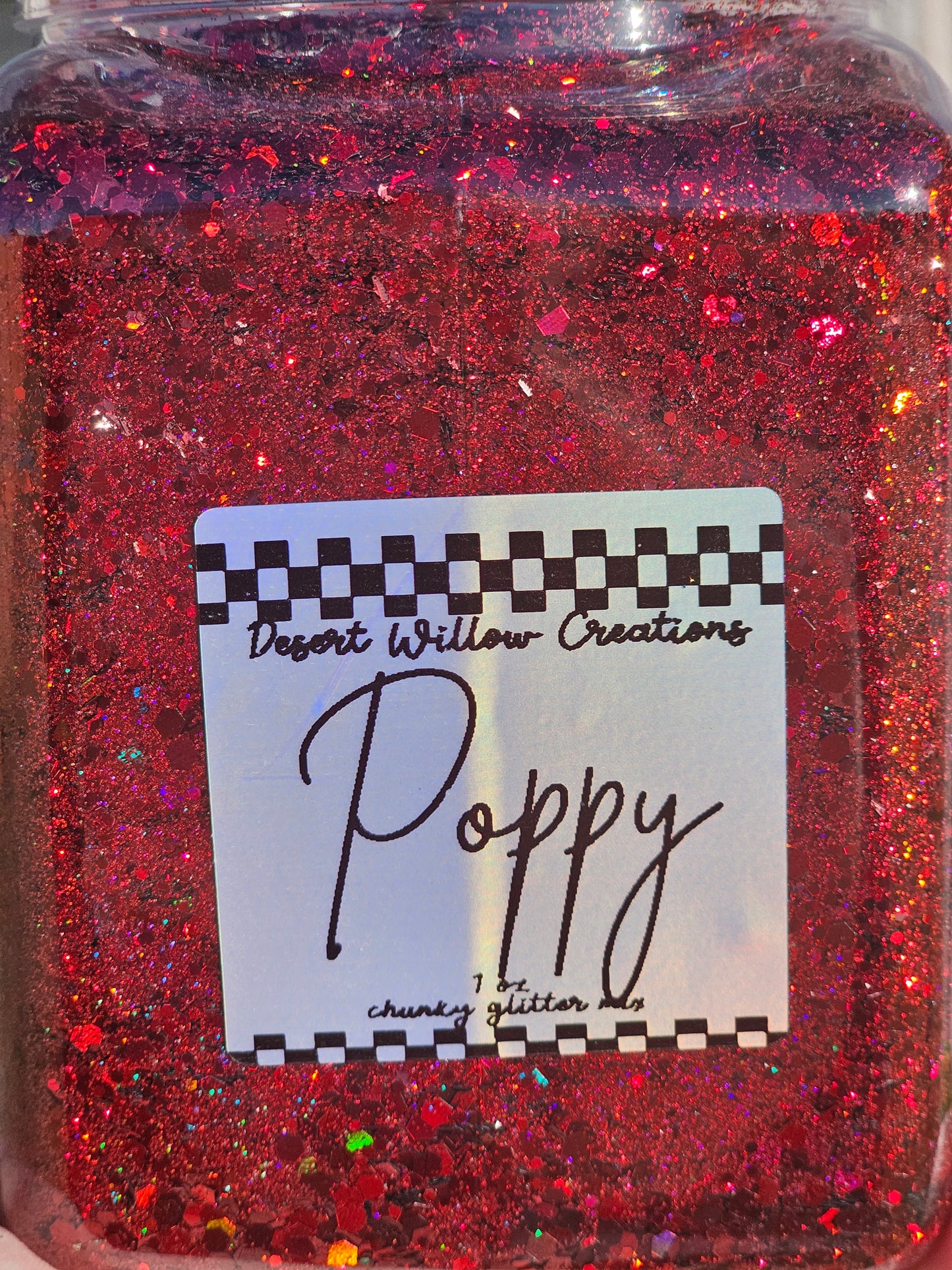 Poppy chunky glitter