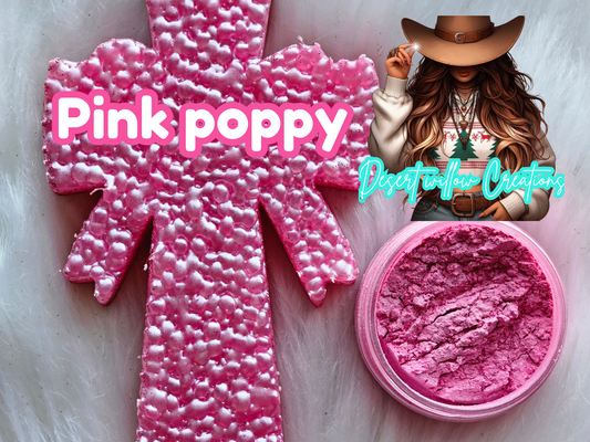 pink poppy mica powder