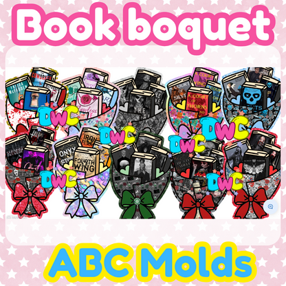 Abc molds book bouquet cardstock