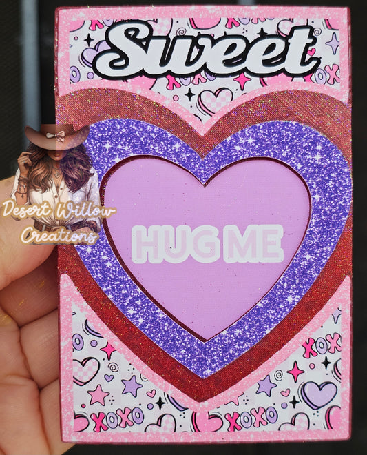 Abc Candy heart insert cardstock (non shaker listing)