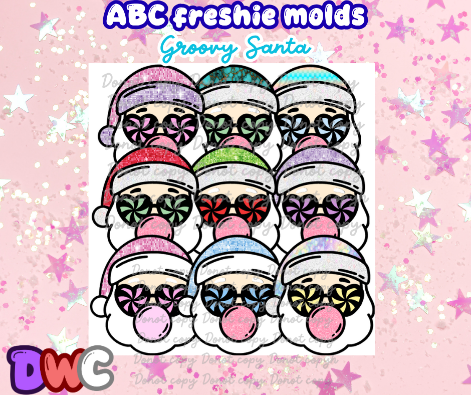 Abc groovy Santa cardstock