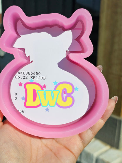 Abc Cow on floaty cardstock