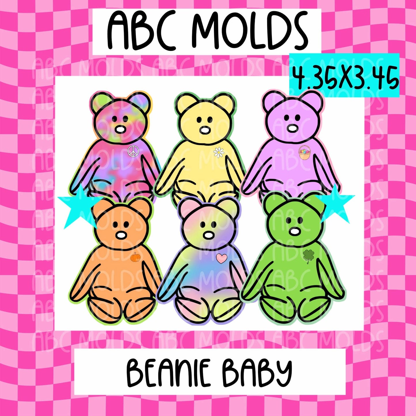 Abc beanie baby cardstock