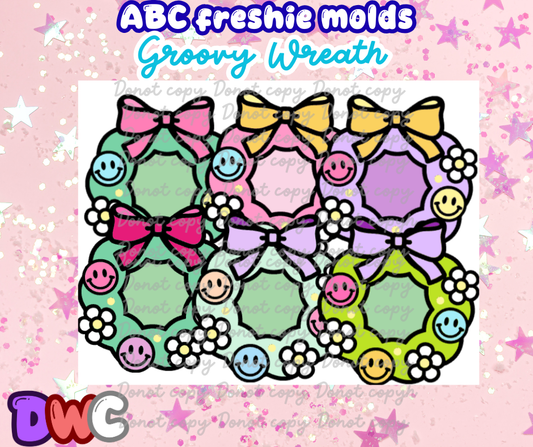 Abc groovy wreath cardstock