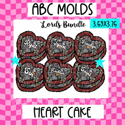 Abc heart cake cardstock