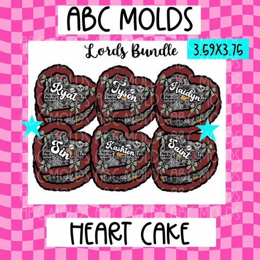 Abc heart cake cardstock
